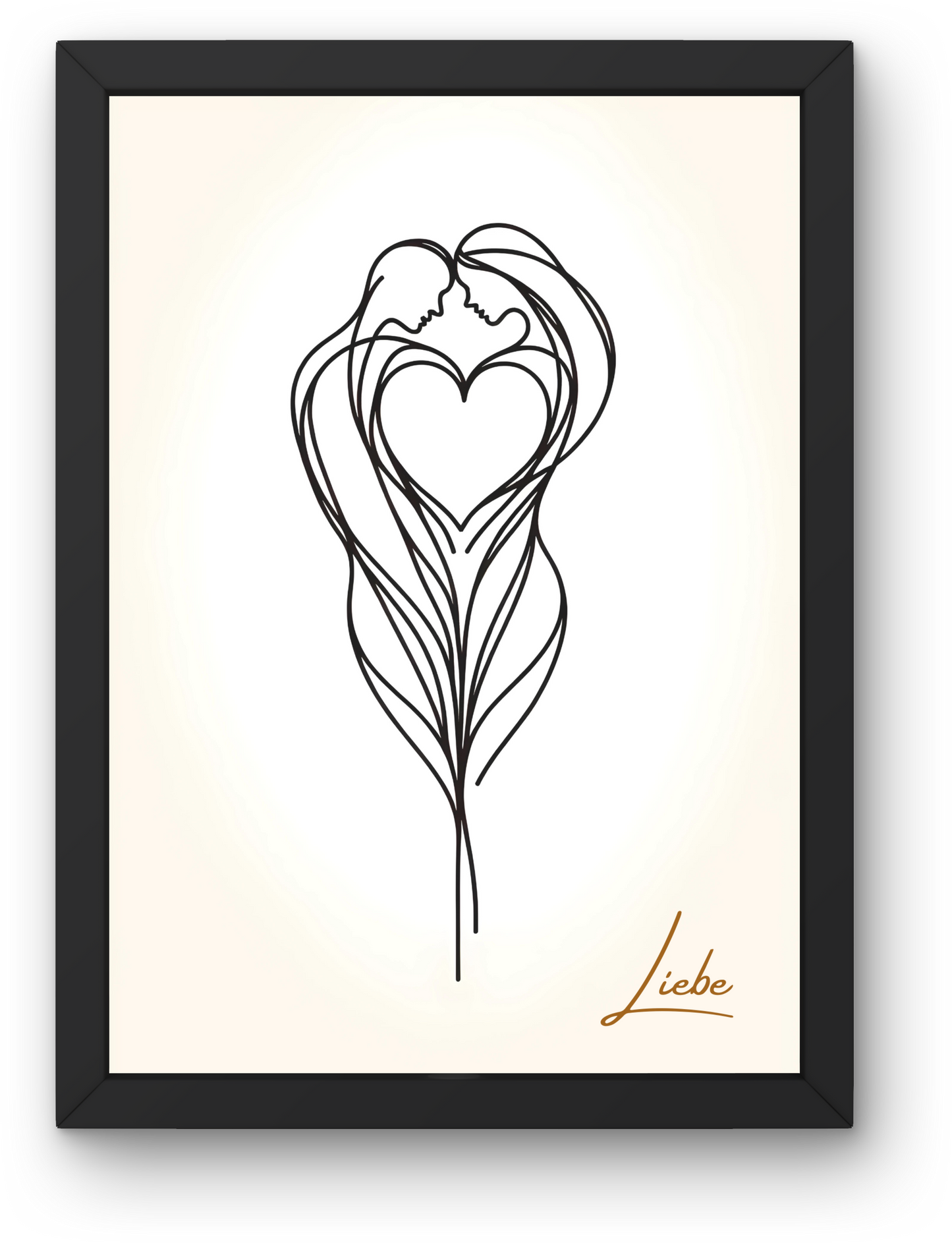 Verschlungene Herzen - Kunstdruck